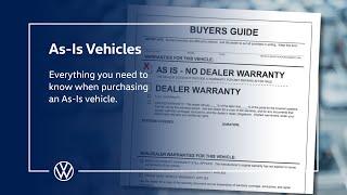 What is an As-Is Vehicle? | Volkswagen Waterloo