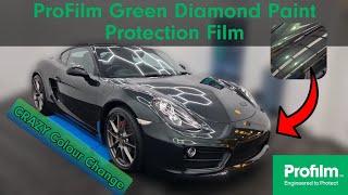 INSANE COLOUR CHANGING Porsche Cayman S - ProFilm Green Diamond Paint Protection Film