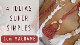 DIY - IDEIAS SUPER SIMPLES COM MACRAMÊ PARA VOCÊ FAZER! - Passo a Passo / Boho Decor