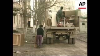 Chechnya - Rebel Fighters' Grozny Withdrawal