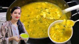 Chicken Soup Recipe | Sweet Corn Soup With Egg | चिकन सूप कैसे बनते है | Sweet Corn | HKI Kitchen