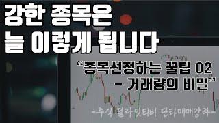 종목선정하는 꿀팁03 거래량의비밀 급등주발굴법