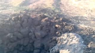 Blast funnel just near my house war in Europe Ukraine Luhansk