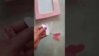 photo frame making | butterfly craft idea | #easycraft #photoframe #shorts