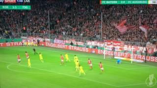 Thomas Müller verschießt Elfmeter - FC Bayern 2:0 FC Augsburg (Bayern Munich vs Augsburg DFB-Pokal)