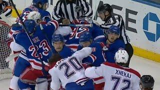 Feisty Game Between Rangers & Canadiens