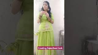 creating Rajasthani look||how to drape rajsathani poshak|| naira Rajasthani look#rajasthaniposhak