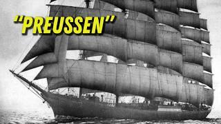 "Preussen". The first five-masted, full-rigged sailing ship ever built.