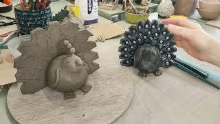 How to make a pottery peacock