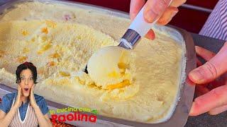 HOMEMADE ICE CREAM.Peach and mango ice cream recipe.