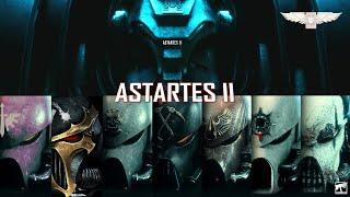 The 7 Space Marine Chapters & Chaos Warband seen in Astartes II Teaser