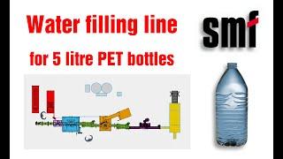 Water filling line for 5 L PET bottles SMF