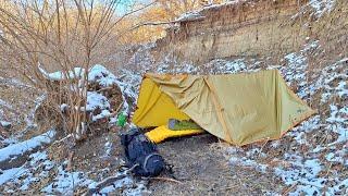 SOLO WINTER TARP CAMP AT URBAN CREEK