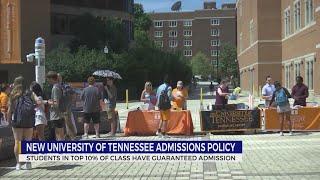 New University of Tennessee admissions policy