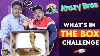 WHAT'S IN THE BOX CHALLENGE || FUNNY CHALLENGE || KRAZY BROS @KranthiVlogger @KrazyBros