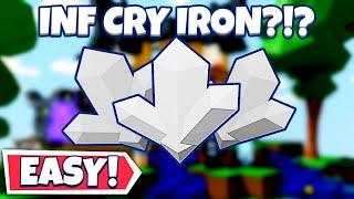 How to get INFINITE Crystalized Iron In Roblox Islands!