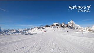 Zermatt Ski Run: Klein Matterhorn - Testa Grigia -  Furggsattel (No.85, No.88, No.80 & No.73)