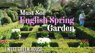 Must See Spring Garden with Tulips & Ducks, West Green House Garden, English Countryside,