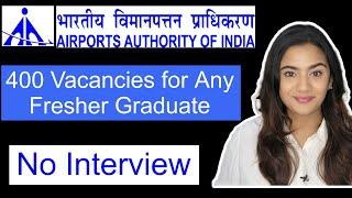 AAI Security Screener 2023 Job Vacancy | Airport Authority of India Recruitment Cargo Logistics