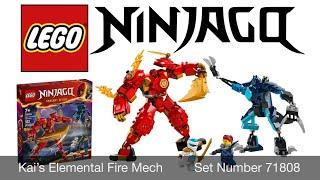 LEGO Ninjago Kai’s Elemental Fire Mech (71808) Stop Motion Speed Build