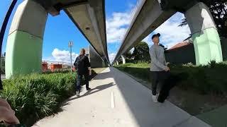 Riding ebike along Djerring Trail Caulfield to Clayton South