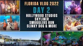 Florida Vlog 2022 - Day 2 - Hollywood Studios - Skyliner, Smugglers Run, Star Tours, Slinky Dog