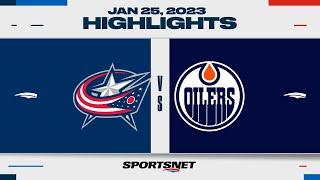 NHL Highlights | Blue Jackets vs. Oilers - January 25, 2023