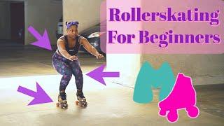 ROLLERSKATING FOR BEGINNERS! | STANDING UP ON ROLLERSKATES 