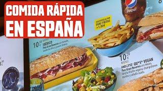 PRECIOS DE COMIDA RÁPIDA EN ESPAÑA