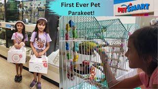 Our First Pet Birds | Buying Parakeets at Pet-Smart | Kid's Exciting Experience