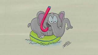 Elephant in Float Animation (Animated using Spine Pro) - Wigglepixel