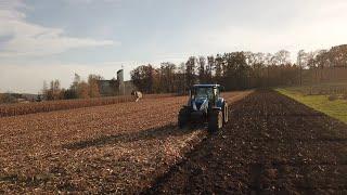 Jesień 2022 SojaKukurydza UprawaOrkaSiewNewHolland7040Bizon 5058Zetor