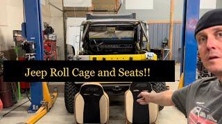 Fabrication of a jeep roll cage and custom seat mounts !
