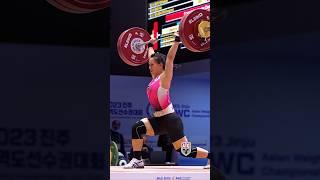 Kuo Hsing-Chun (59kg ) 128kg / 282lbs C&J! #cleanandjerk #weightlifting #slowmotion