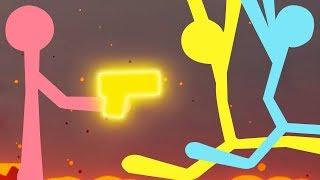 GOLDEN GUN! NEW MAPS! - Stick Fight Gameplay Part 2 | Pungence