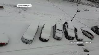 Дальнегорск засыпало снегом