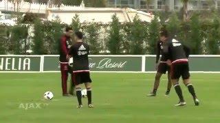 Anwar El Ghazi scores stunning penalty during training