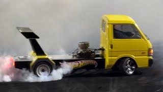 SPOTTO burnout car Dragway at the Bend EPIC tyre-slashing skids 6/7/24