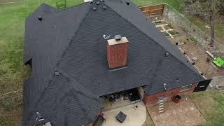 GAF-Charcoal-Red Brick house by  Llagua Roofing