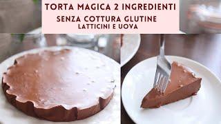 TORTA SOLO 2 INGREDIENTI MAGICA SENZA COTTURA SENZA GLUTINE SENZA UOVA SENZA ZUCCHERO e LATTICINI