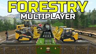 FARMING SIMULATOR 2017 | SKID LOADER FORESTRY | MULTIPLAYER | JCB