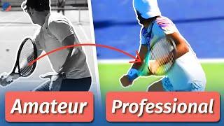 5 Ways to Improve One-Handed Backhand | Pro vs Amateur Comparison