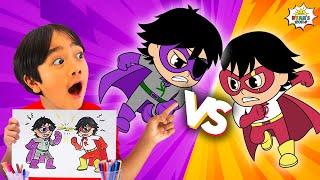 Learn how to draw Superhero Red Titan vs Dark Titan Cartoon for kids!