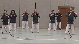 Nunchaku-Training im Matayoshi Kobudo Kampfkunst der Kampfsportschule Aarau