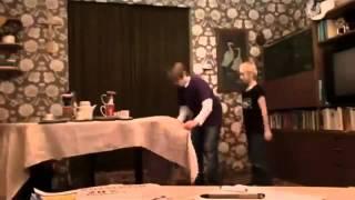 Sven and Michel Epic Tablecloth Magic Trick Fail!