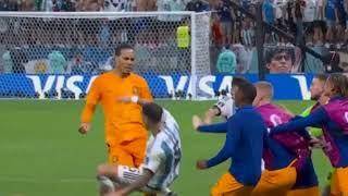 Argentina Virgil van Dijk Fight with Parades of Netherlands | WORLD CUP 2022