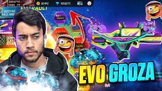 Can 1 Million Diamonds Get You the Best New Evo Groza? Max 7Lvl - Badge99 - Free Fire Max