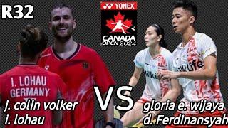 dejan/gloria[ina] vs volker/lohau [ger] || round of 32 badminton YONEX Canada open 2024