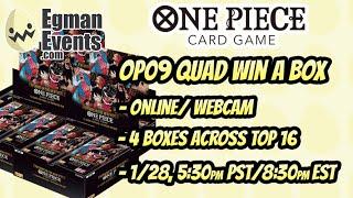 One Piece Card Game: OP09 Quad Win-A-Box Tournament Matches and Stream