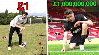 £1 vs £1,000,000 vs £1 Billion FOOTBALL PITCH - What's the difference?